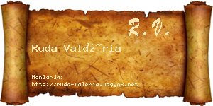 Ruda Valéria névjegykártya