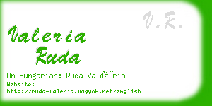 valeria ruda business card